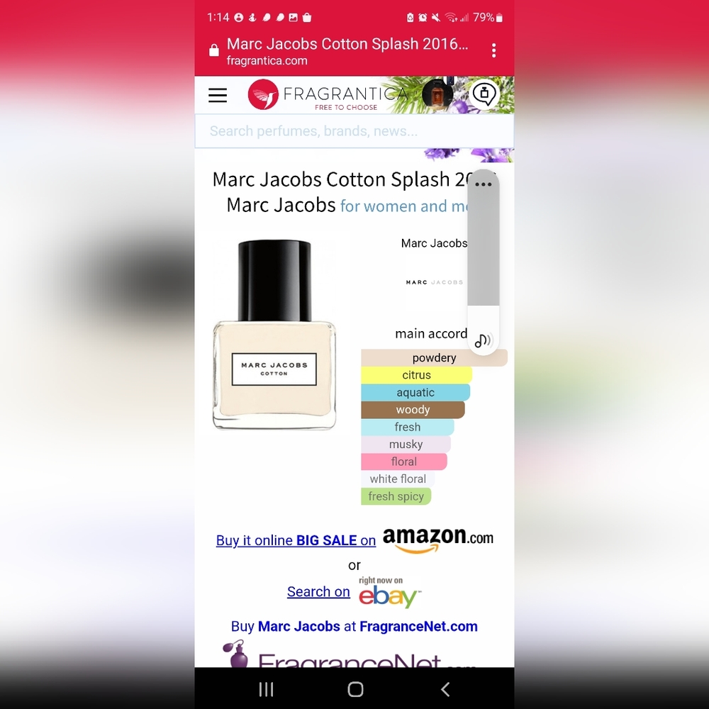 Marc Jacobs Rain Pear Cotton Cucumber Perfume - Picture 6 of 9